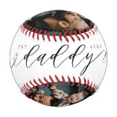 父最高の父の日の写真コラージュ 野球ボール (裏面)