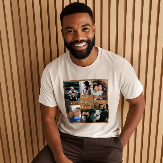 父最高の父の日の贈り物の写真ウッドグレイン トライブレンドＴシャツ