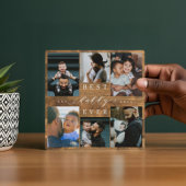 父最高の父の日の贈り物の写真ウッドグレイン フォトプラーク