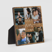 父最高の父の日の贈り物の写真Woodgrain フォトプラーク (正面)