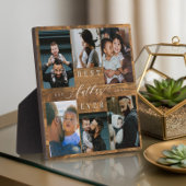 父最高の父の日の贈り物の写真Woodgrain フォトプラーク