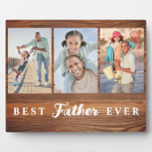 父最高の父の日3写真コラージュ フォトプラーク (正面)