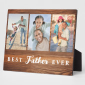 父最高の父の日3写真コラージュ フォトプラーク (側面)