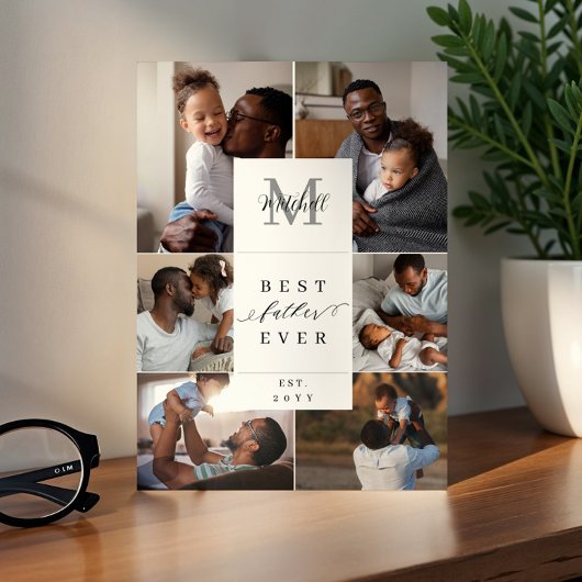父最高の父の日6写真モノグラム フォトプラーク