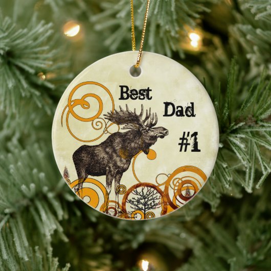 父最高の賞オーナメント セラミックオーナメント (ツリー)