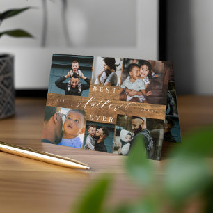 父最高のEver Woodgrain Father's Day 6写真 カード