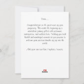 父母様へお祝パーソナライズされたい シーズンカード (裏面)