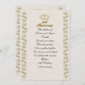 父母様50周年パーティー 招待状 (正面/裏面)