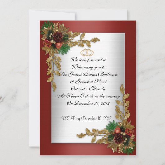 父母様50周年パーティー 招待状 (裏面)