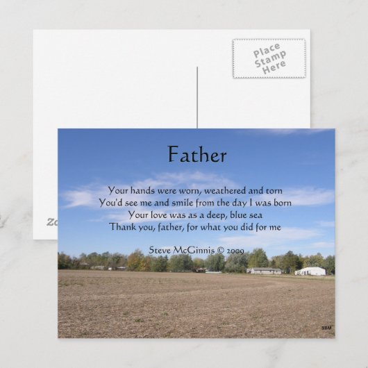 父母詩はがき ポストカード (正面/裏面)
