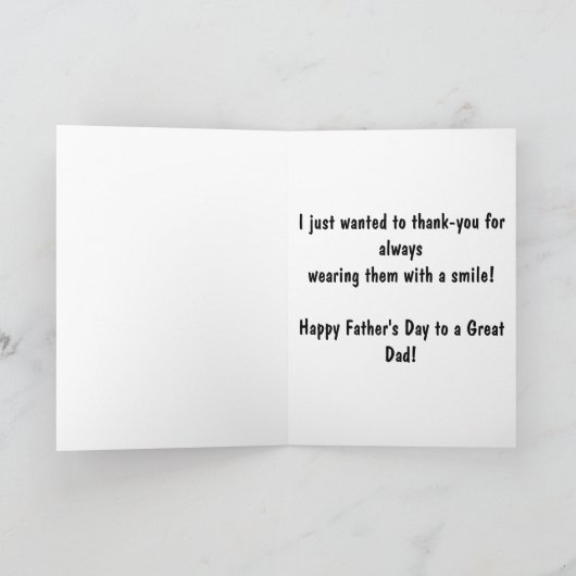 父熱狂するの日のカードを結ぶ カード (内部)