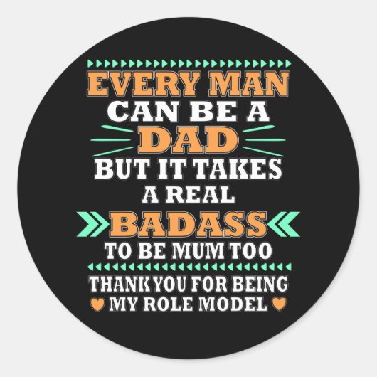 父独身のことわざ ラウンドシール (正面)