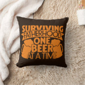 父生き延び親が一度に1杯のビール クッション (ブランケット)