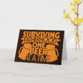 父生き延び親に一度に1杯のビール カード (黄色い花)