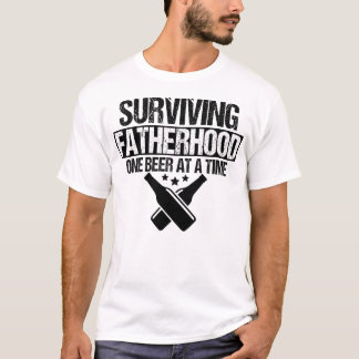 父生き延び親会ビール一つ!デジタル Tシャツ