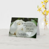 父白マグノリアの喪失に関する悔やみや弔慰 カード (黄色い花)