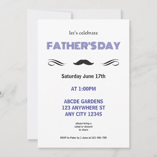 父祝日招待状 招待状 (正面)