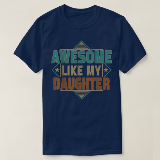 父素晴らしの日のパパに娘が Tシャツ (デザイン正面)
