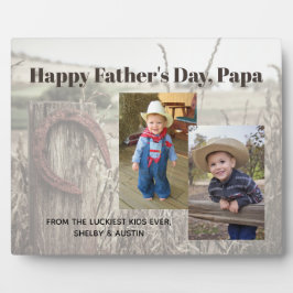 父素朴の日の写パーソナライズされた真 フォトプラーク