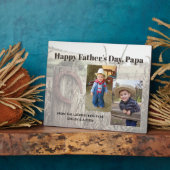 父素朴の日の写パーソナライズされた真 フォトプラーク (側面)