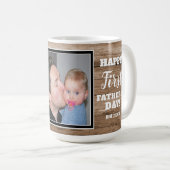 父素朴の日の初め最高のてのパパ コーヒーマグカップ (正面右)