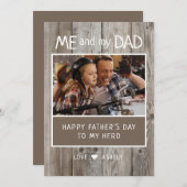 父素朴の日Meと私のパパフォトフラット シーズンカード (正面/裏面)
