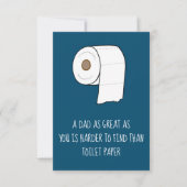 父親おもしろいズデイギフトラブパパトイレ紙 サンキューカード (正面)
