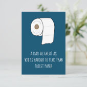 父親おもしろいズデイギフトラブパパトイレ紙 サンキューカード (スタンド正面)
