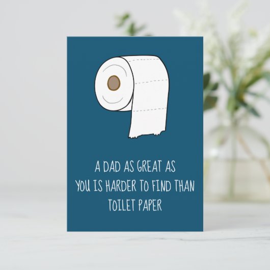 父親おもしろいズデイギフトラブパパトイレ紙 サンキューカード (スタンド正面)