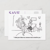 父親が別の人を考えている、面白い セーブザデート (正面/裏面)