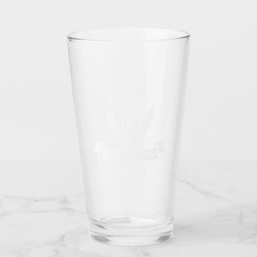 父親が子パーソナライズされたどもの誕生日 タンブラーグラス (正面)