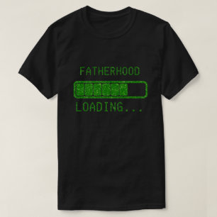 父親が新しい父親のグリッターTシャツを積み込む Tシャツ
