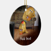 父親が眠るソファのポテト セラミックオーナメント (右)