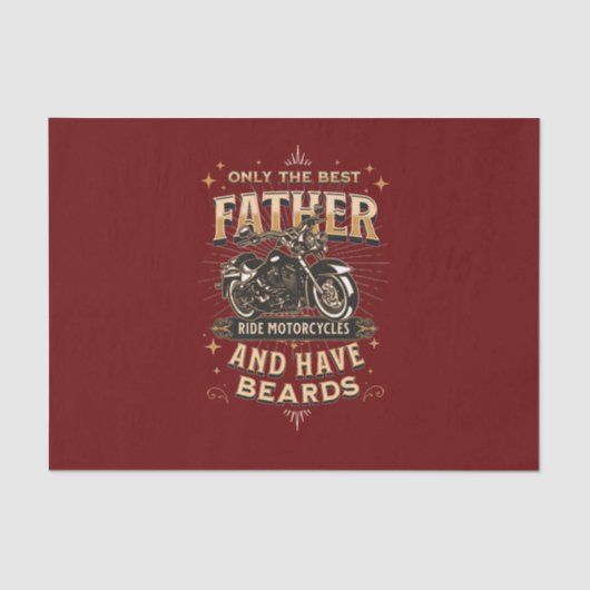 父親だけが最高のバイクに乗って、あごがある 薄葉紙 (正面)