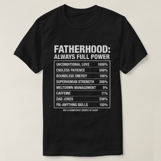 父親であること:常に全力 | エモーショナルなパパの暮らし Tシャツ (デザイン正面)