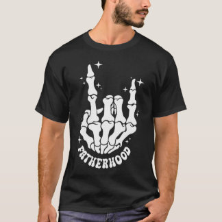 父親であること 時にはうまくいく スケルトン フロント・バックプリント Tシャツ