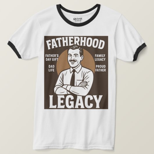 父親としての誇りレガシー ヴィンテージ父の日 Tシャツ (デザイン正面)