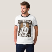 父親としての誇りレガシー ヴィンテージ父の日 Tシャツ (正面フル)