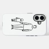 父親と子供のラインアートミニマリストiPhoneケース" Case-Mate iPhoneケース (裏面 (横))
