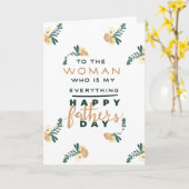 父親のお母さんのデーカード カード (黄色い花)