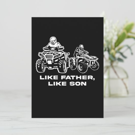 父親のようにソンクワッドATVオフロードのスポーツギフト 招待状 (スタンド正面)