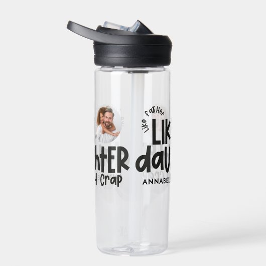 父親のように娘の写真がおもしろい好き ウォーターボトル (右面)