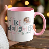 父親のように娘の写真がおもしろい好き マグカップ