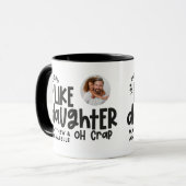 父親のように娘の写真がおもしろい好き マグカップ (正面左)