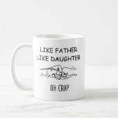 父親のように娘の拳バンプ コーヒーマグカップ (左)