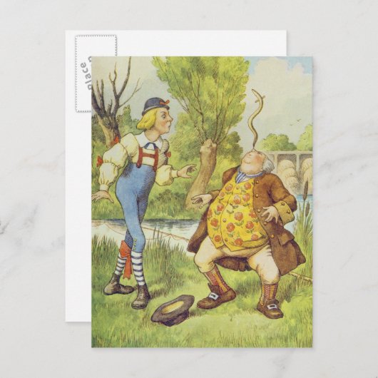 父親のウィリアム彼の鼻の上でウナギのバランス ポストカード (正面/裏面)