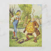 父親のウィリアム彼の鼻の上でウナギのバランス ポストカード (正面)