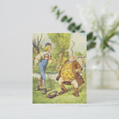 父親のウィリアム彼の鼻の上でウナギのバランス ポストカード (スタンド正面)