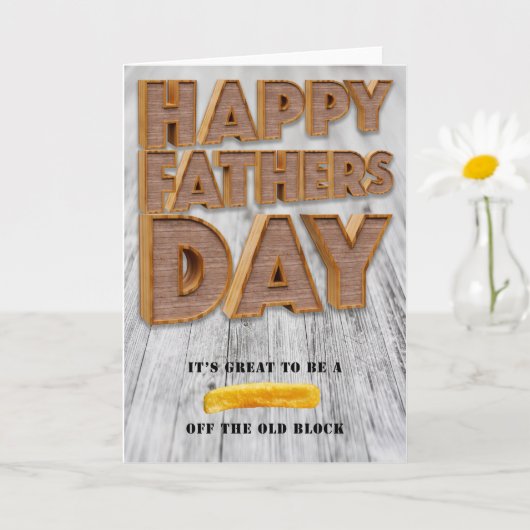 父親の日が古い街区から切り離す カード (小さな植物)