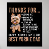 父親の日に最高のヨークシャーテリアパパヨークシャーテリ ポスター (正面)